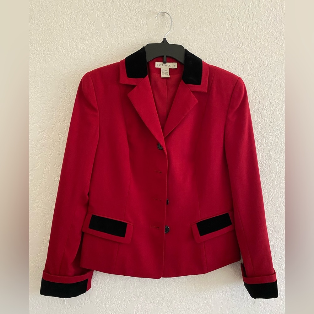 Ann Taylor suede blazer